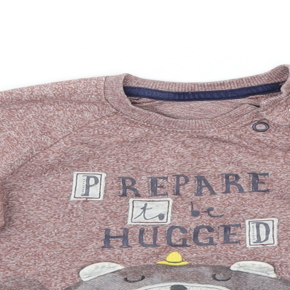 George Baby Grey   Basic T-Shirt Size 12-18 Months  - Prepared to be Hugged