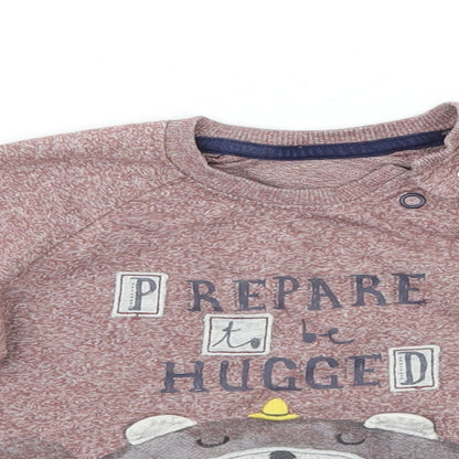 George Baby Grey   Basic T-Shirt Size 12-18 Months  - Prepared to be Hugged