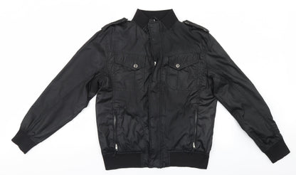 Mens UK Size  Preworn Black Overcoat