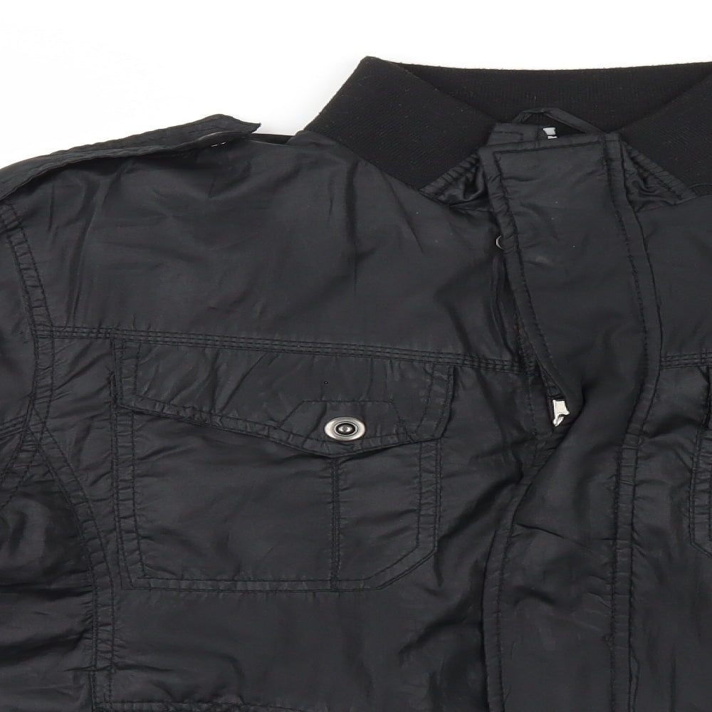 Mens UK Size  Preworn Black Overcoat