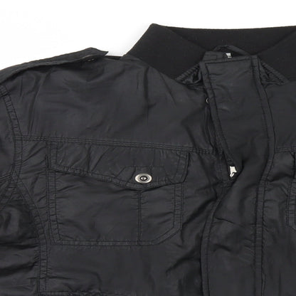 Mens UK Size  Preworn Black Overcoat
