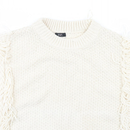 F&F Womens White   Overcoat Poncho Size M