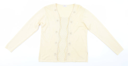 Damart Womens Yellow   Pullover Jumper Size 14