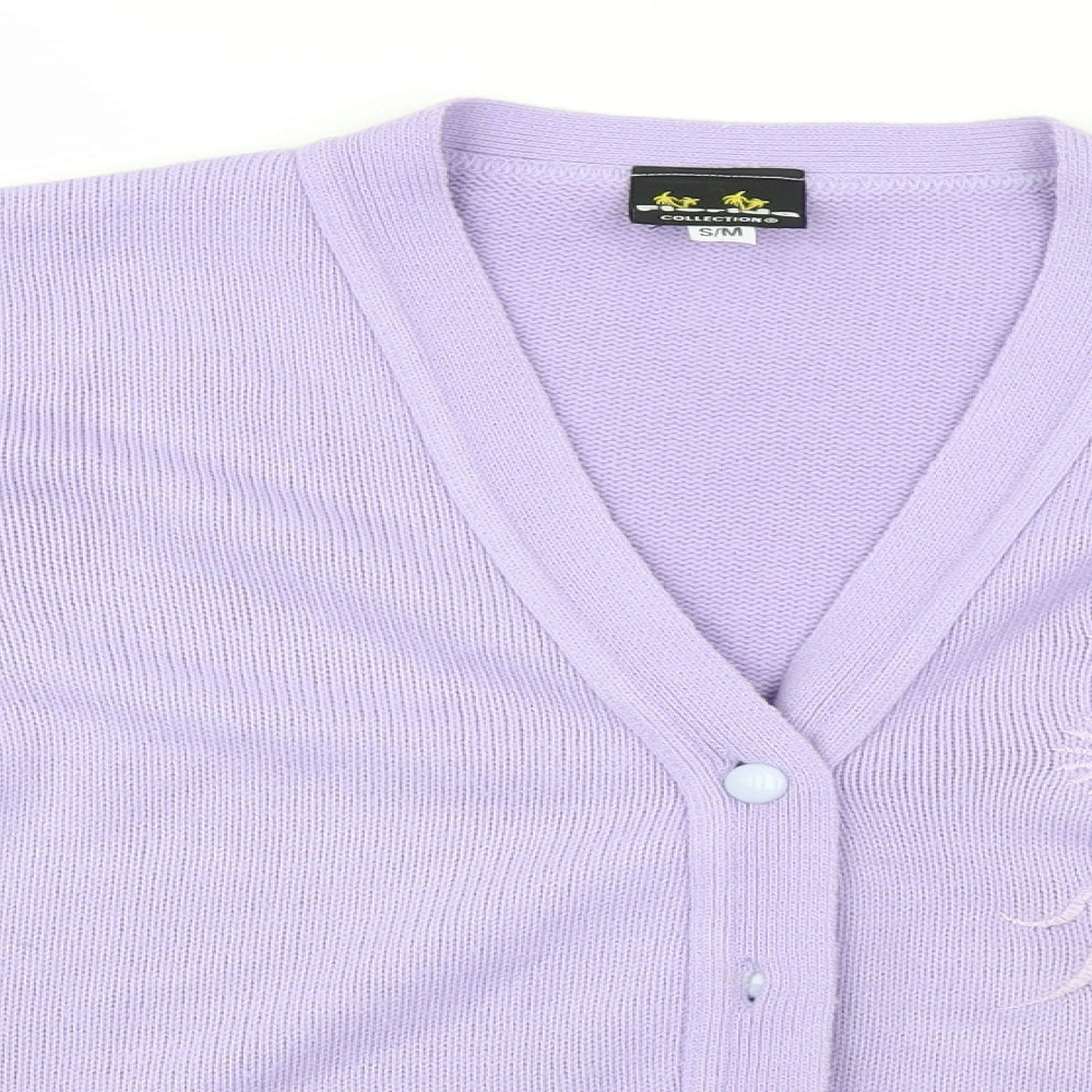 Womens UK Size S Florida Blue Cardigan Jumper