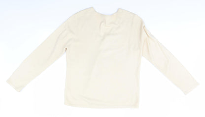 Womens UK Size 14 BHS Beige Cardigan Jumper