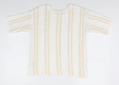 Womens UK Size 12 Marks and Spencer White Pullover Jumper