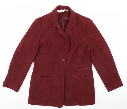 Womens UK Size 14 Sensations Red Overcoat