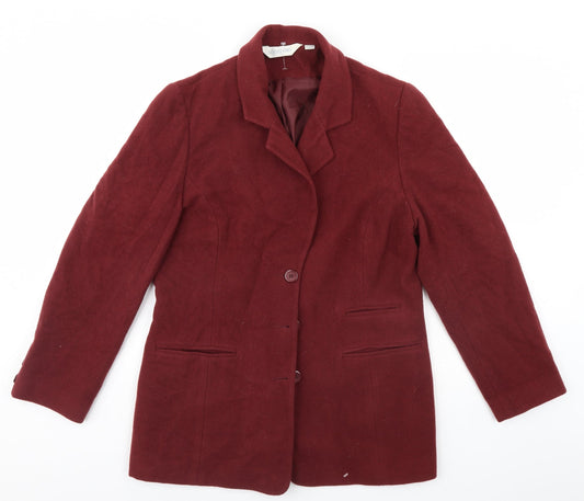 Womens UK Size 14 Sensations Red Overcoat