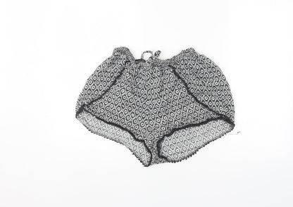 Primark Womens Grey Geometric  Culotte Shorts Size 14
