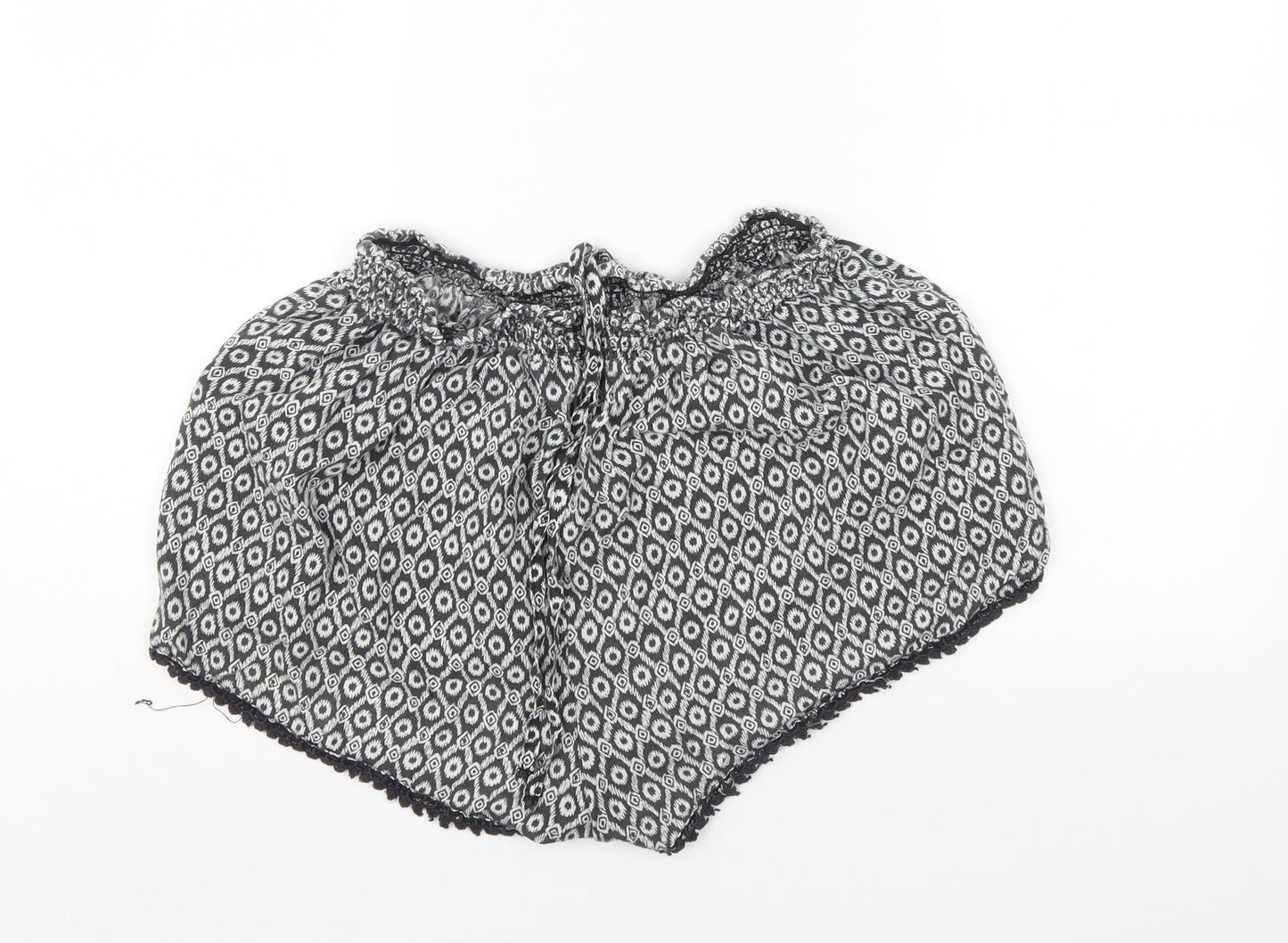 Primark Womens Grey Geometric  Culotte Shorts Size 14