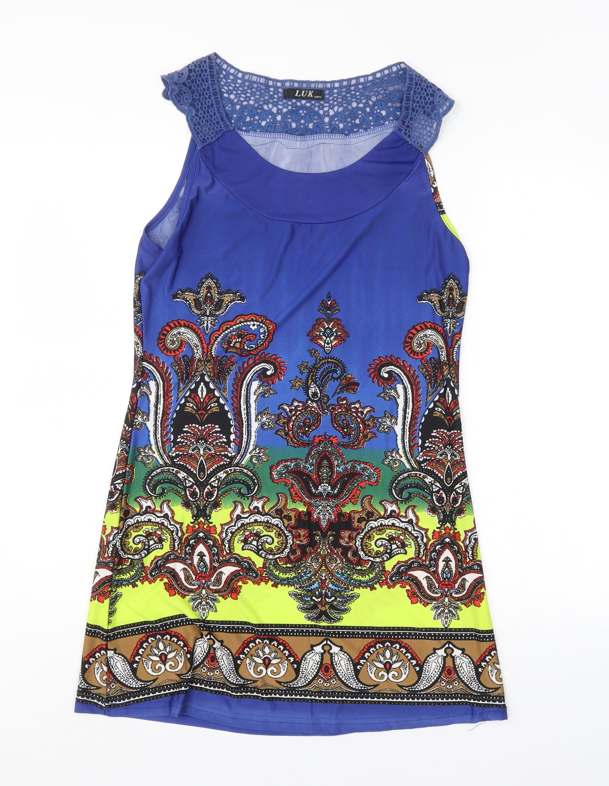 Lux Womens Multicoloured Paisley  Tank Dress