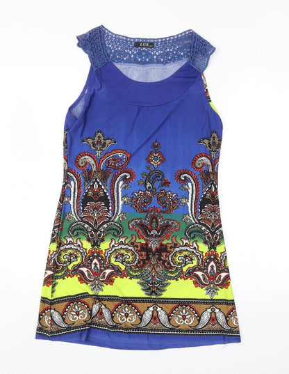 Lux Womens Multicoloured Paisley  Tank Dress