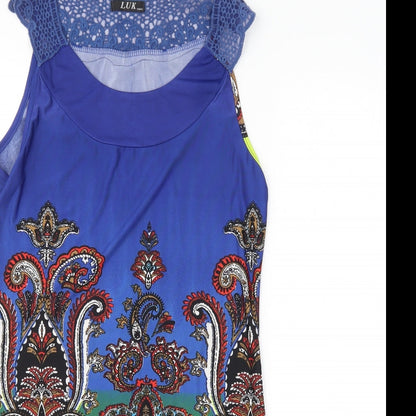Lux Womens Multicoloured Paisley  Tank Dress