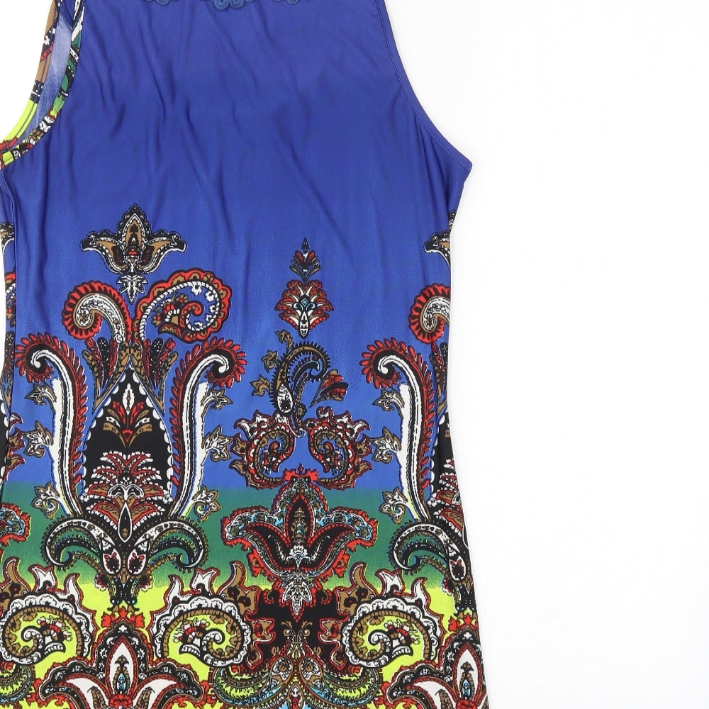 Lux Womens Multicoloured Paisley  Tank Dress
