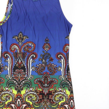 Lux Womens Multicoloured Paisley  Tank Dress