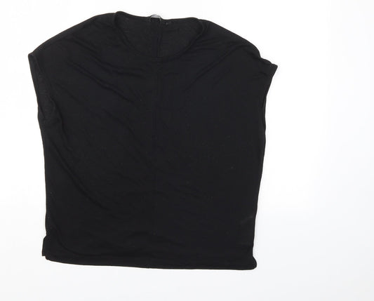 Womens UK Size 8 New Look Black Basic Blouse