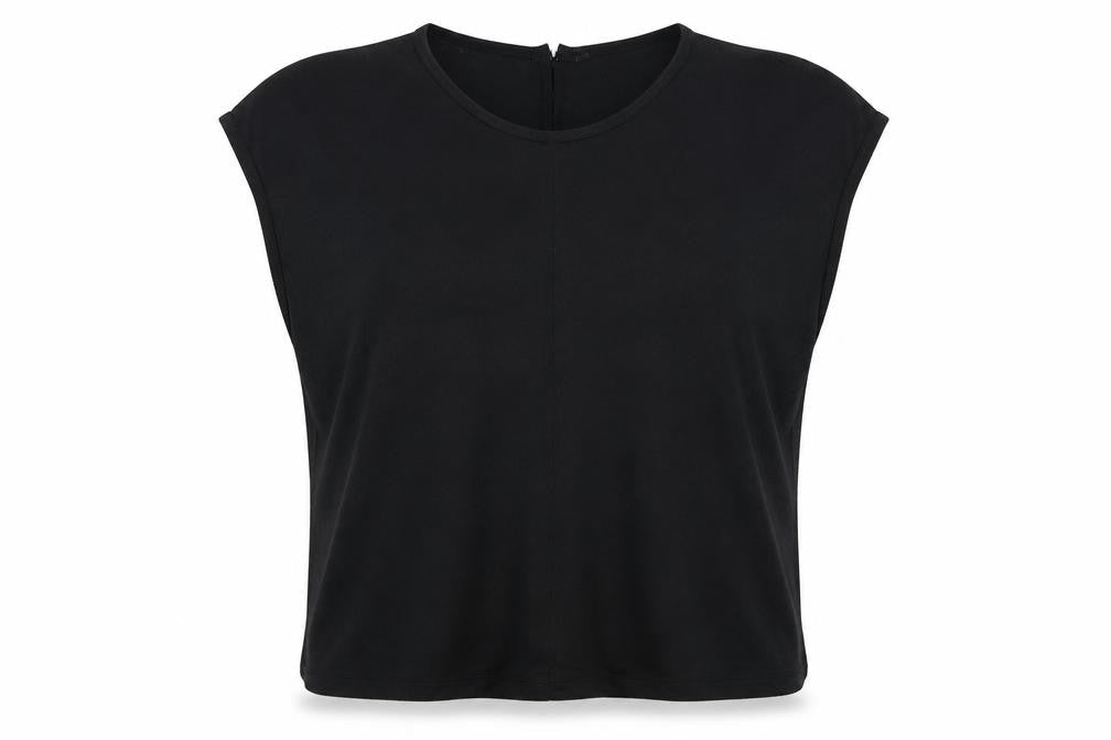 Womens UK Size 8 New Look Black Basic Blouse