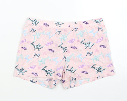 Pink Angel Girls Pink Geometric  Capri Sleep Shorts Size 7-8 Years