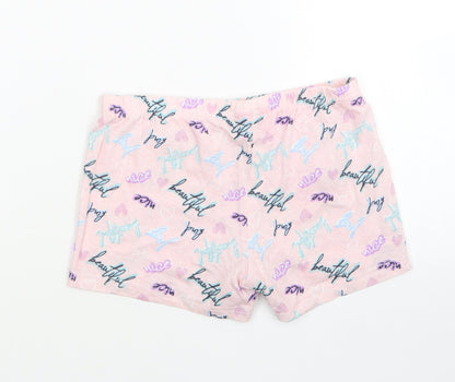Pink Angel Girls Pink Geometric  Capri Sleep Shorts Size 7-8 Years