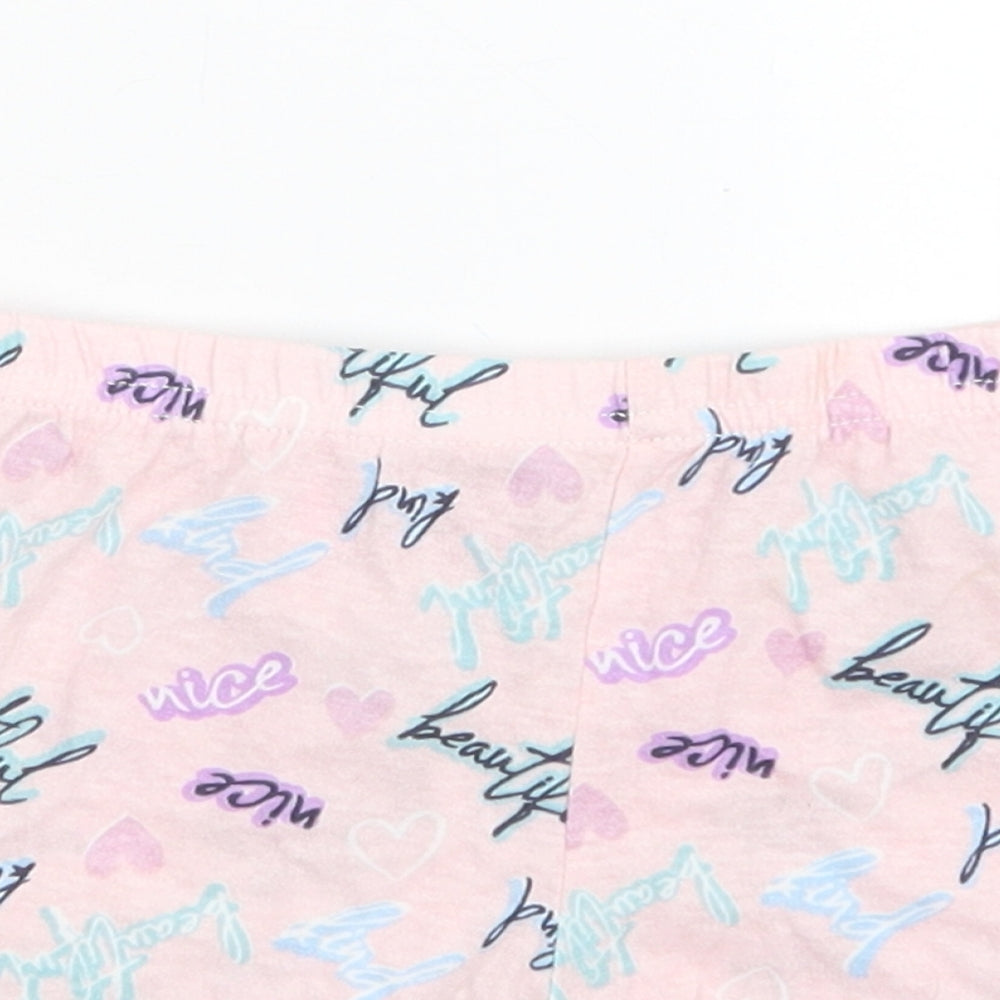 Pink Angel Girls Pink Geometric  Capri Sleep Shorts Size 7-8 Years