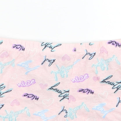 Pink Angel Girls Pink Geometric  Capri Sleep Shorts Size 7-8 Years