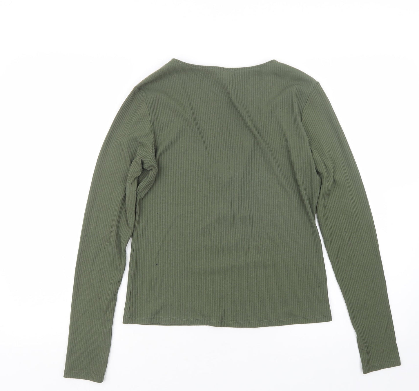 Womens UK Size M Divided by H&M Green Basic T-Shirt