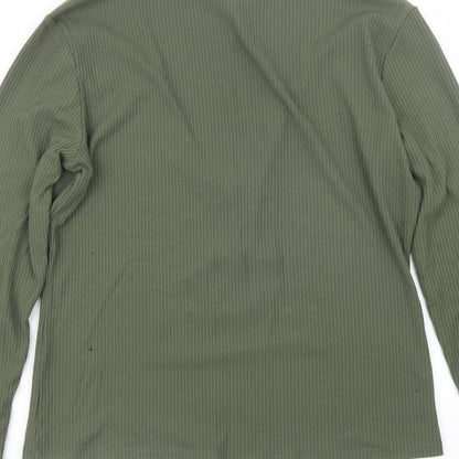 Womens UK Size M Divided by H&M Green Basic T-Shirt