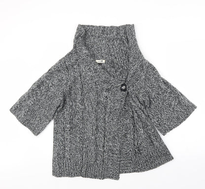 Love Knitwear Womens Grey  Knit Cardigan Jumper Size M