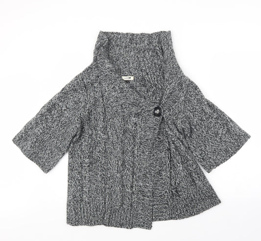 Love Knitwear Womens Grey  Knit Cardigan Jumper Size M