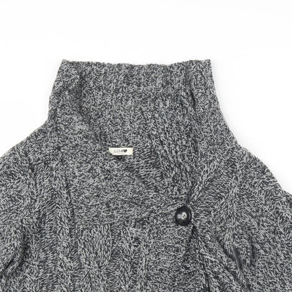 Love Knitwear Womens Grey  Knit Cardigan Jumper Size M