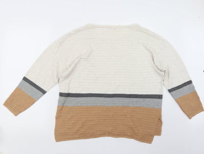 Womens UK Size 18 Roman Beige Pullover Jumper