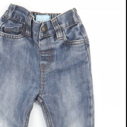 Rebel Boys Blue  Denim Cargo Jeans Size 18-24 Months