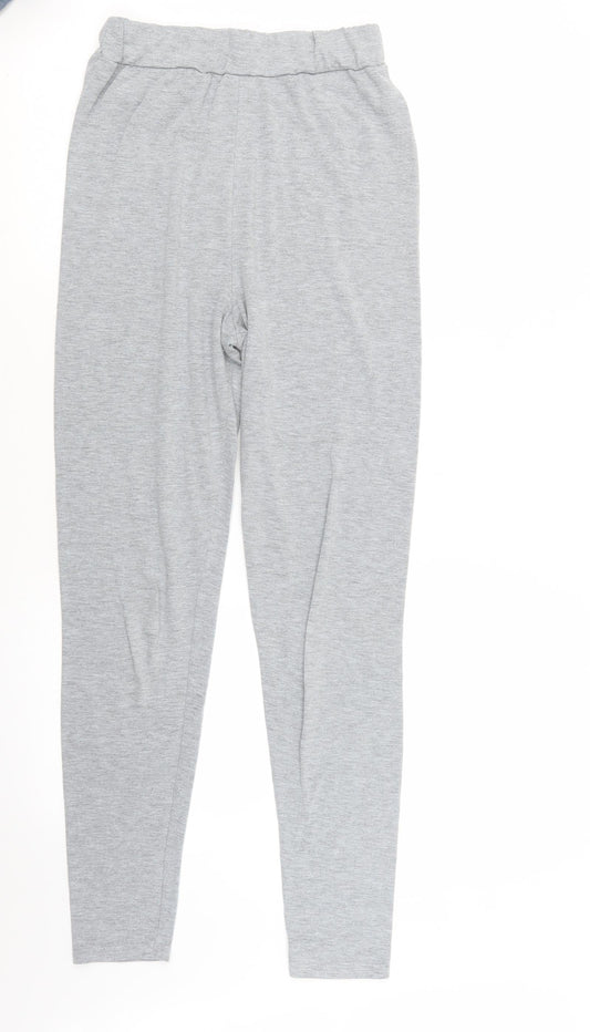 Womens UK Size 10 Boohoo Regular Fit  Grey Trousers