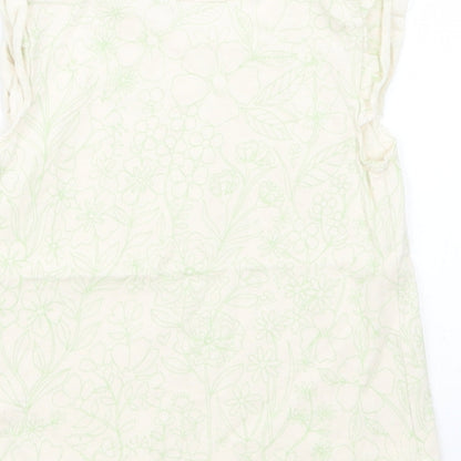 George Girls Beige Geometric  Basic T-Shirt Size 9-12 Months