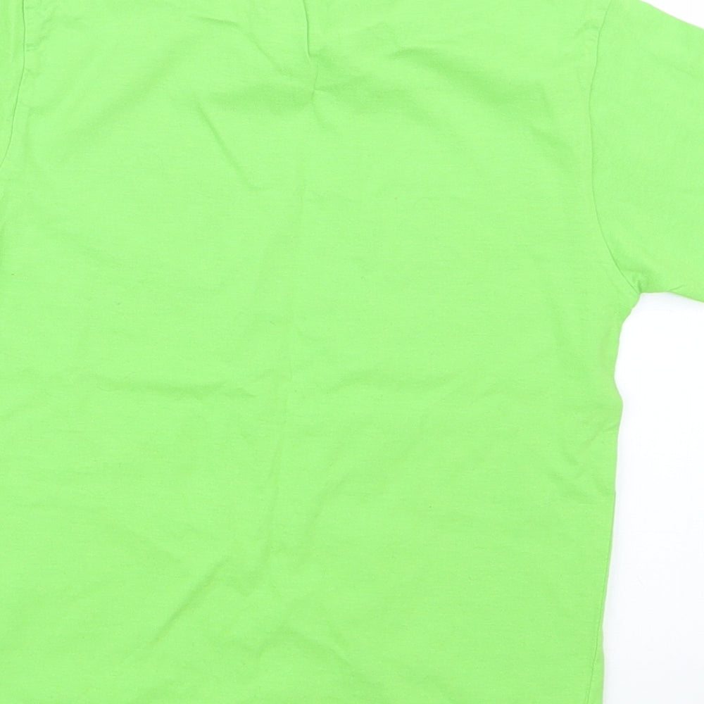 Brand and care label for Blue garda boys’ green basic t-shirt, size 5-6, years