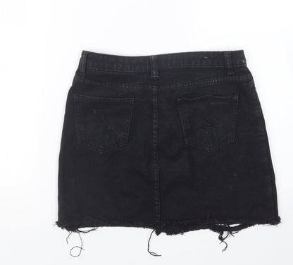 Denim Club Womens Black  Denim Straight & Pencil Skirt Size 8