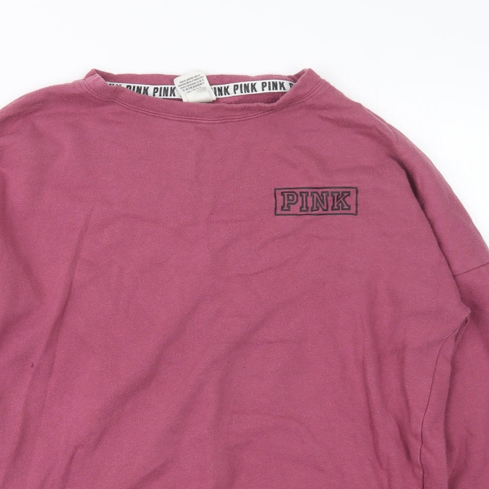 Womens UK Size XS PINK Pink Pullover Jumper