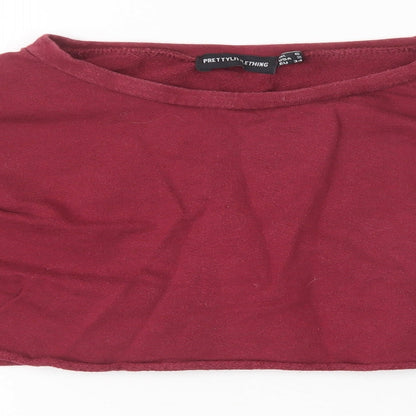 Womens UK Size 6 PRETTYLITTLETHING Red Pullover Jumper