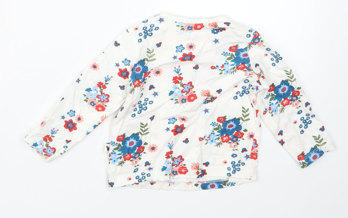 Disney Baby Girls White Floral  Basic T-Shirt Size 6-9 Months  - Minnie Mouse