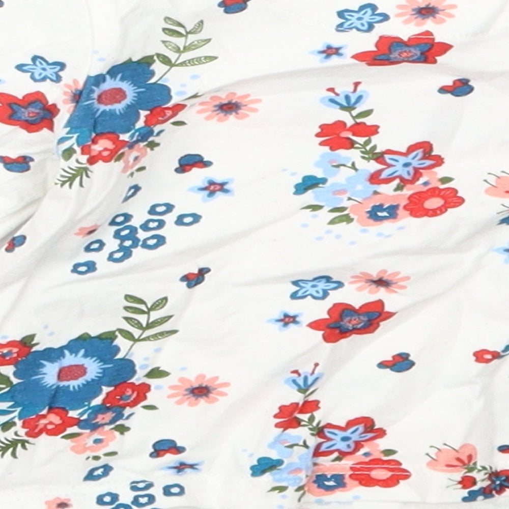 Disney Baby Girls White Floral  Basic T-Shirt Size 6-9 Months  - Minnie Mouse