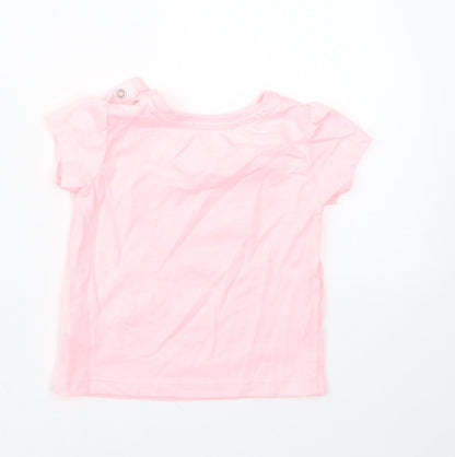 Primark Girls Pink   Basic T-Shirt Size 6-9 Months