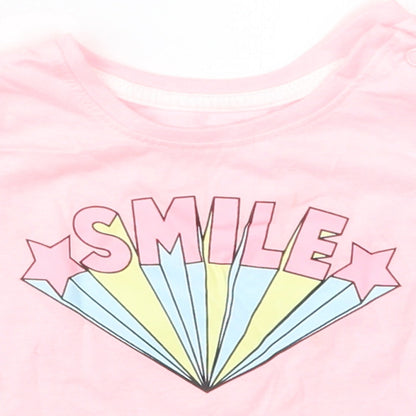 Primark Girls Pink   Basic T-Shirt Size 6-9 Months