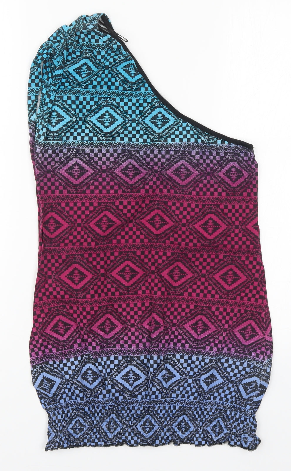 Denim Co Womens Multicoloured Geometric  Basic T-Shirt Size 10