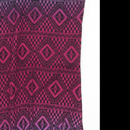 Denim Co Womens Multicoloured Geometric  Basic T-Shirt Size 10