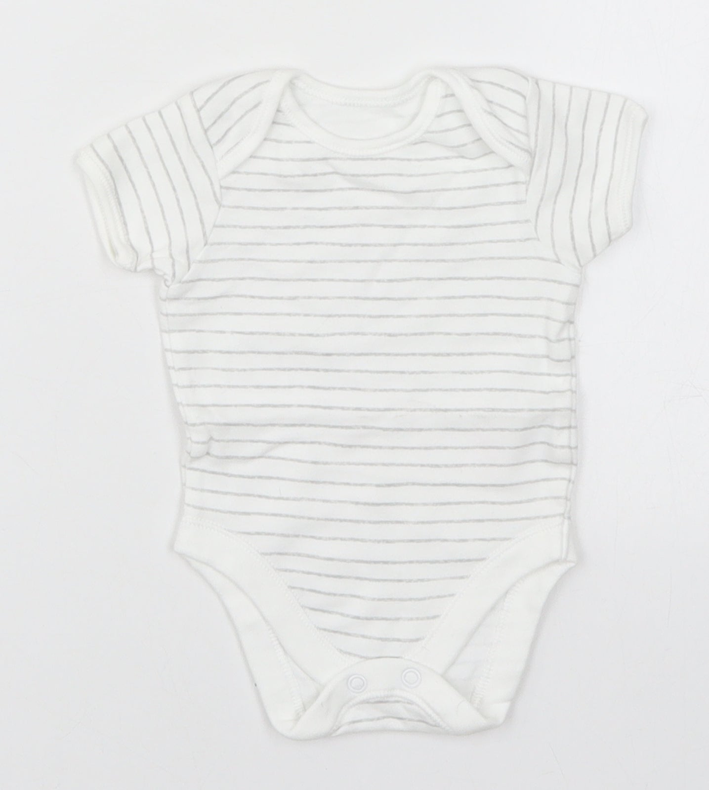 George Baby White Striped  Babygrow One-Piece Size 0-3 Months