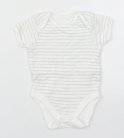 George Baby White Striped  Babygrow One-Piece Size 0-3 Months