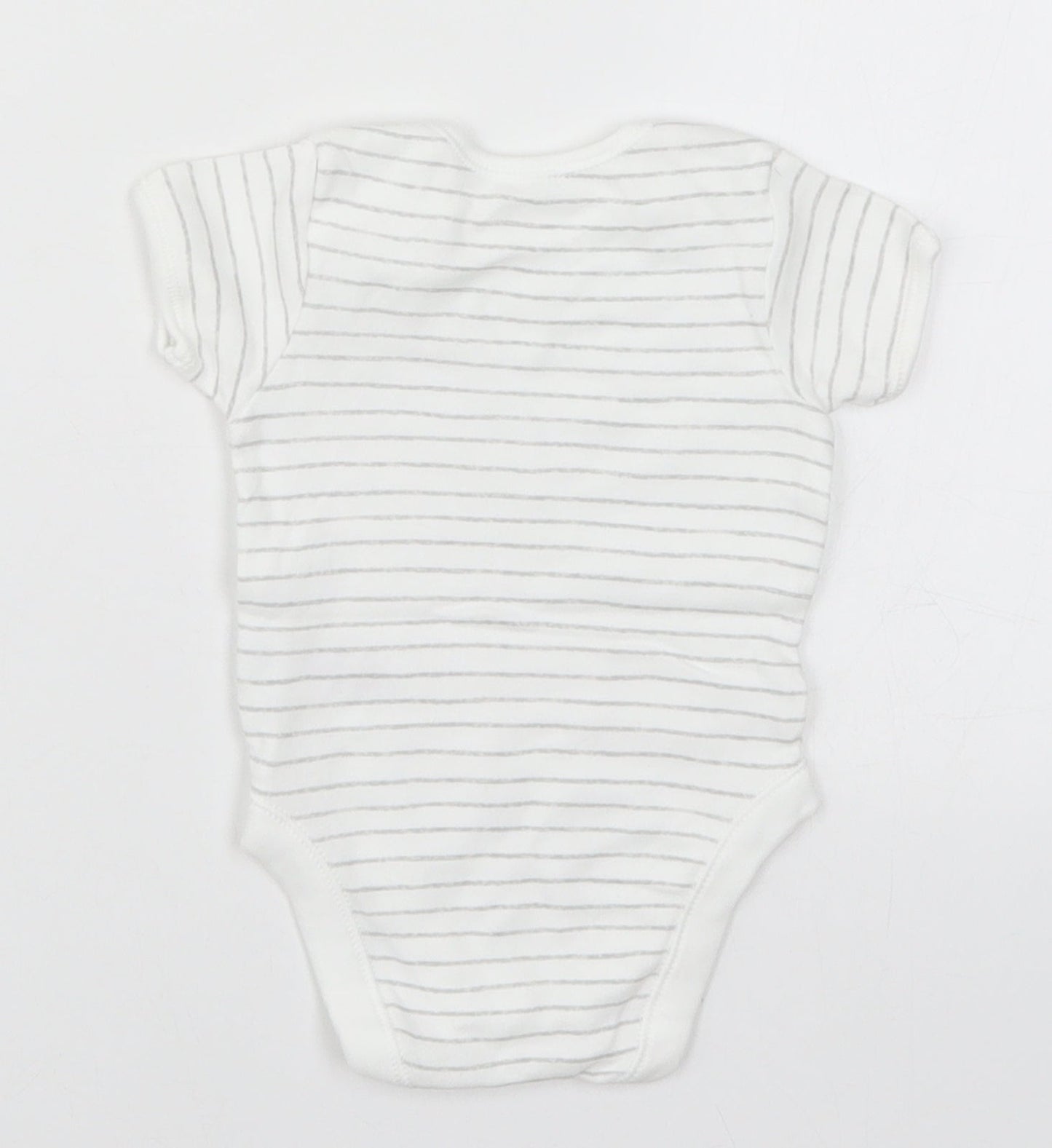 George Baby White Striped  Babygrow One-Piece Size 0-3 Months