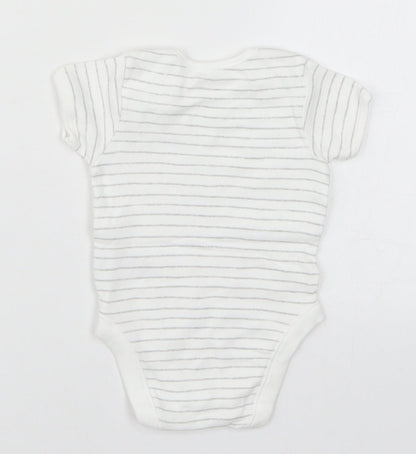 George Baby White Striped  Babygrow One-Piece Size 0-3 Months