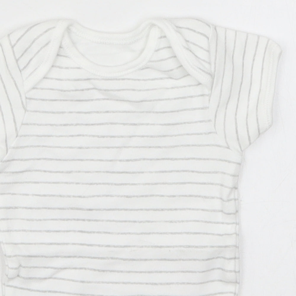 George Baby White Striped  Babygrow One-Piece Size 0-3 Months