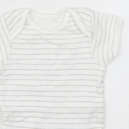 George Baby White Striped  Babygrow One-Piece Size 0-3 Months